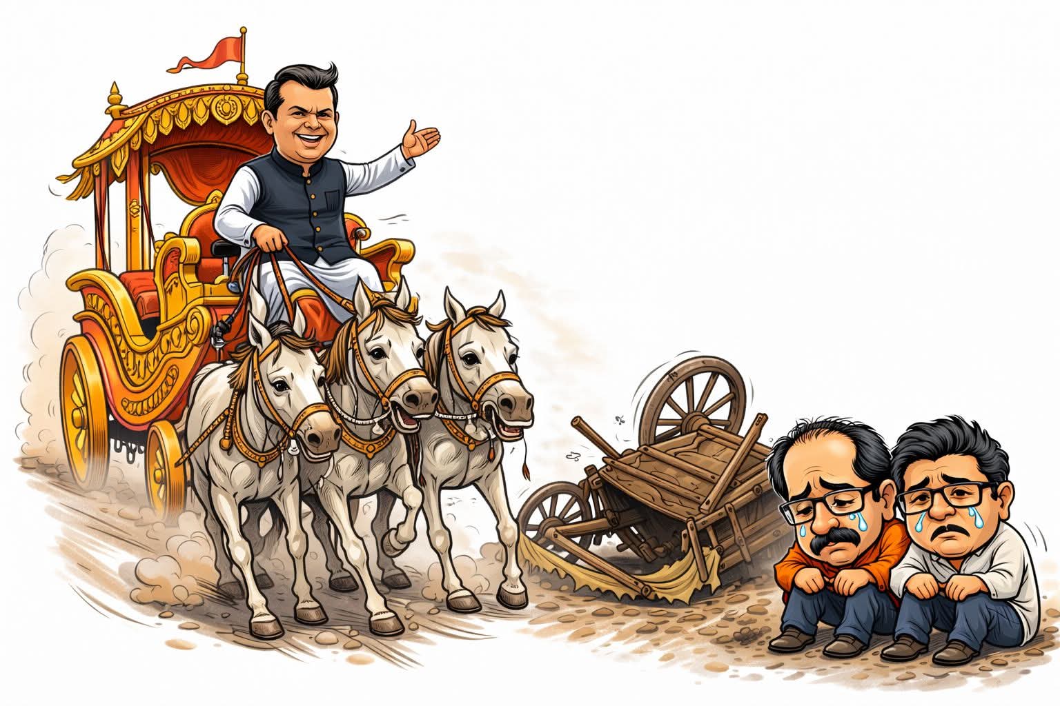 देवाभाऊने केला ठाकरेंचा टांगा पलटी!