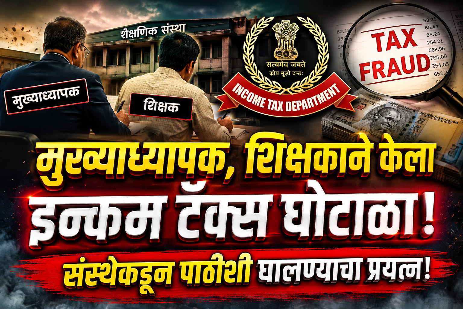 मुख्याध्यापक, शिक्षकाने उचलले इन्कम टॅक्स चे लाखो रुपये!